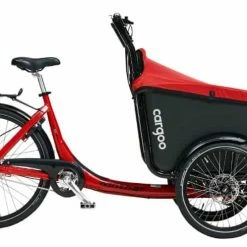 Winther Cargoo El Ladcykel (Di2 / Centermotor) -Elcykel Salg winther cargoo red red flatcover 2seats 1 1 1